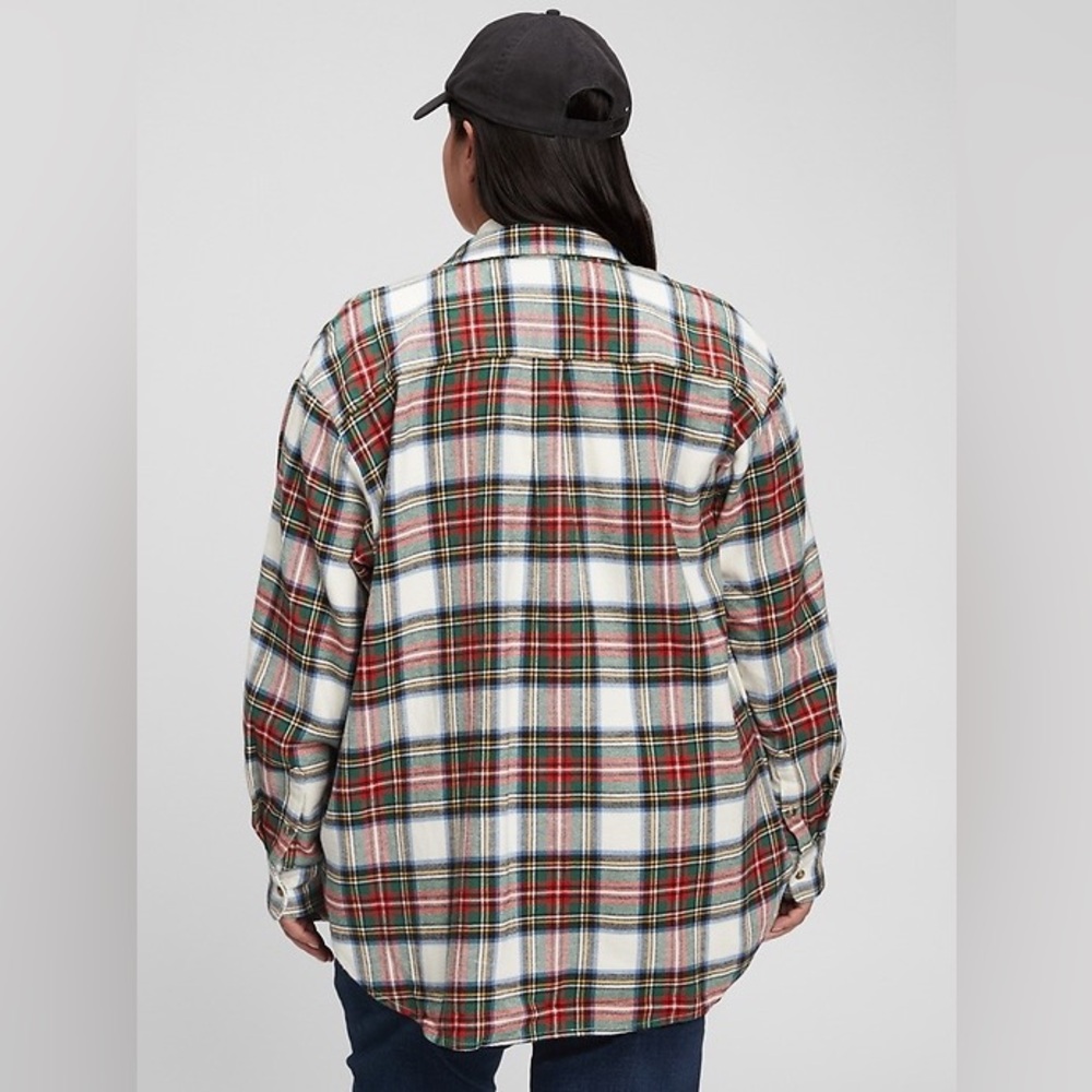 GAP Oversized Flannel Button Up - image 1